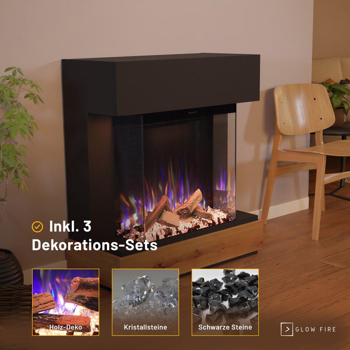 Cheminée électrique Glow Fire PR13 E-Motion 3D