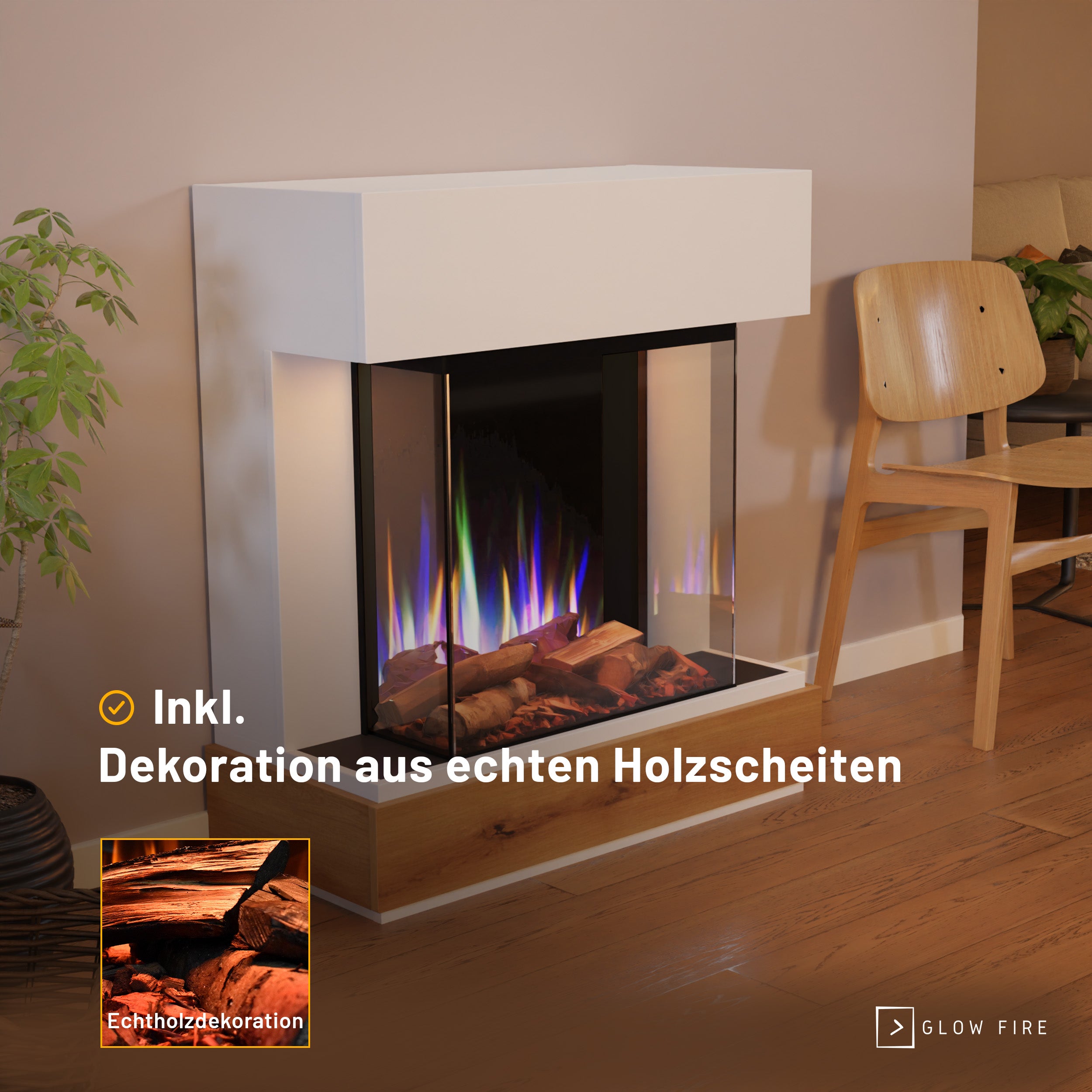 Glow Fire PR13 Elektrokamin E-Motion 3D