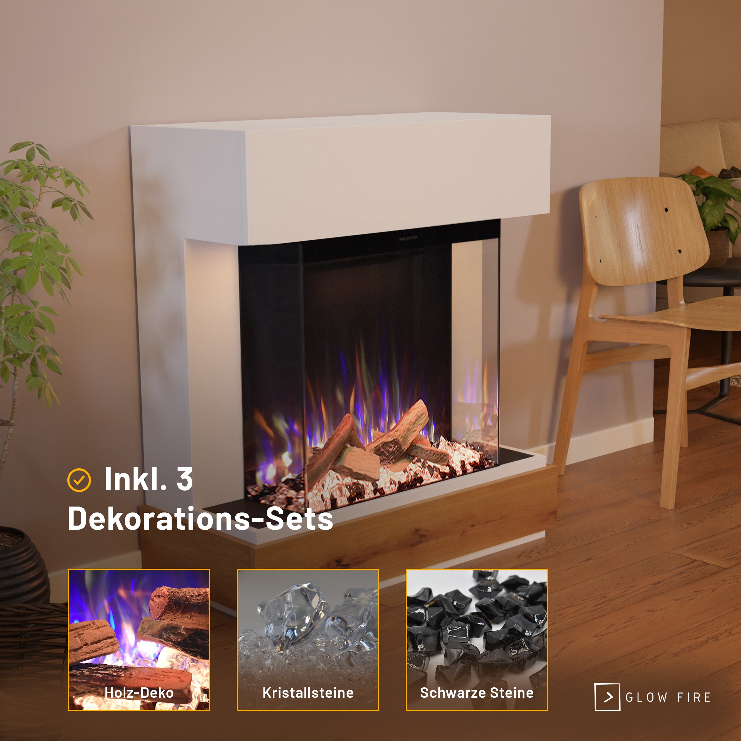 Glow Fire PR13 Elektrokamin E-Motion 3D