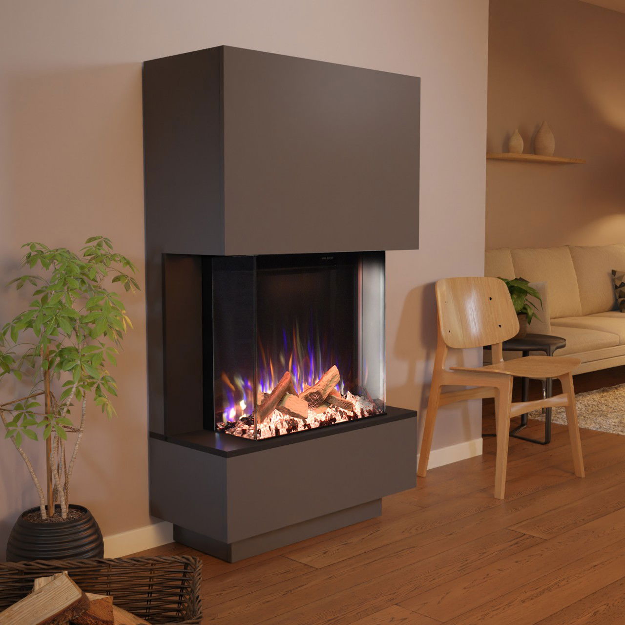 Glow Fire PR14 Grau Elektrokamin