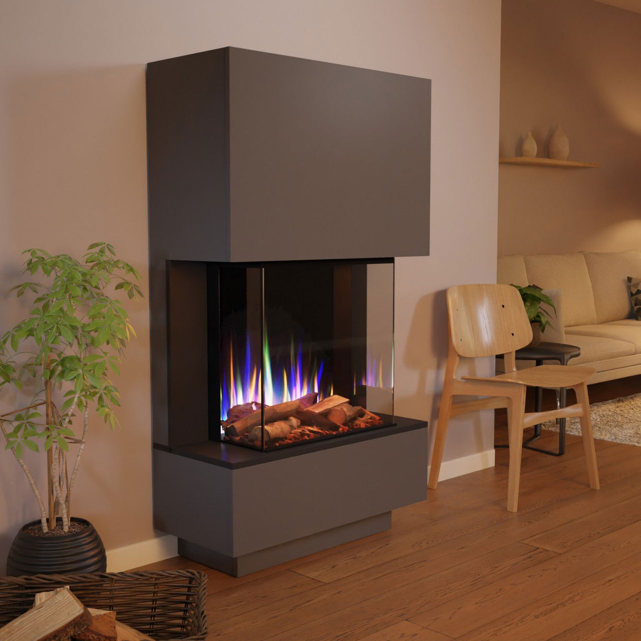 Glow Fire PR14 Grau Elektrokamin