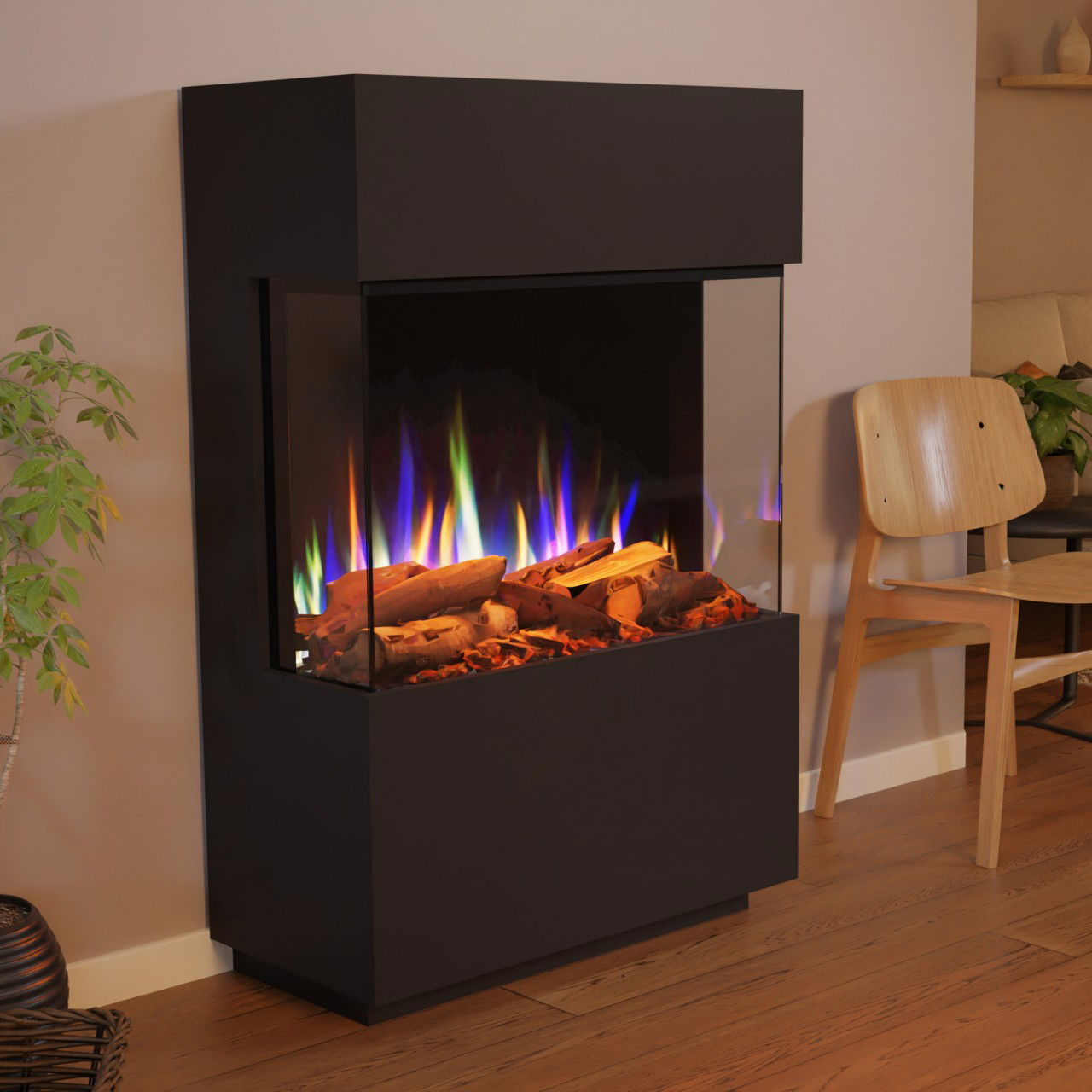 Glow Fire PR15 Schwarz Elektrokamin