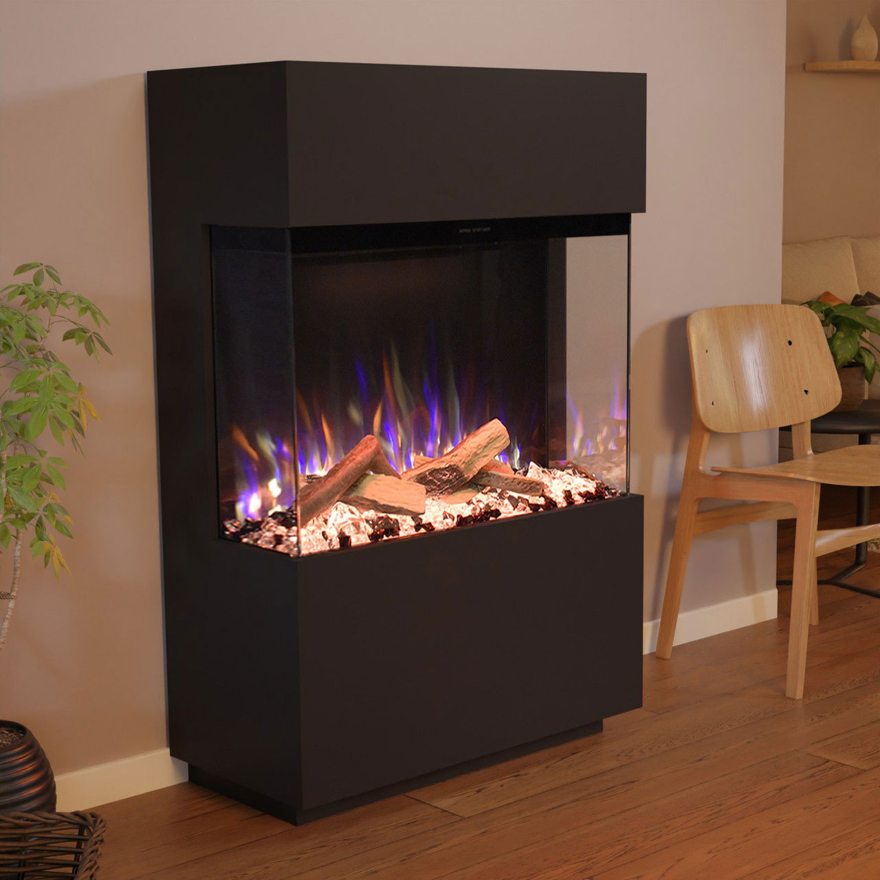 Glow Fire PR15 Schwarz Elektrokamin