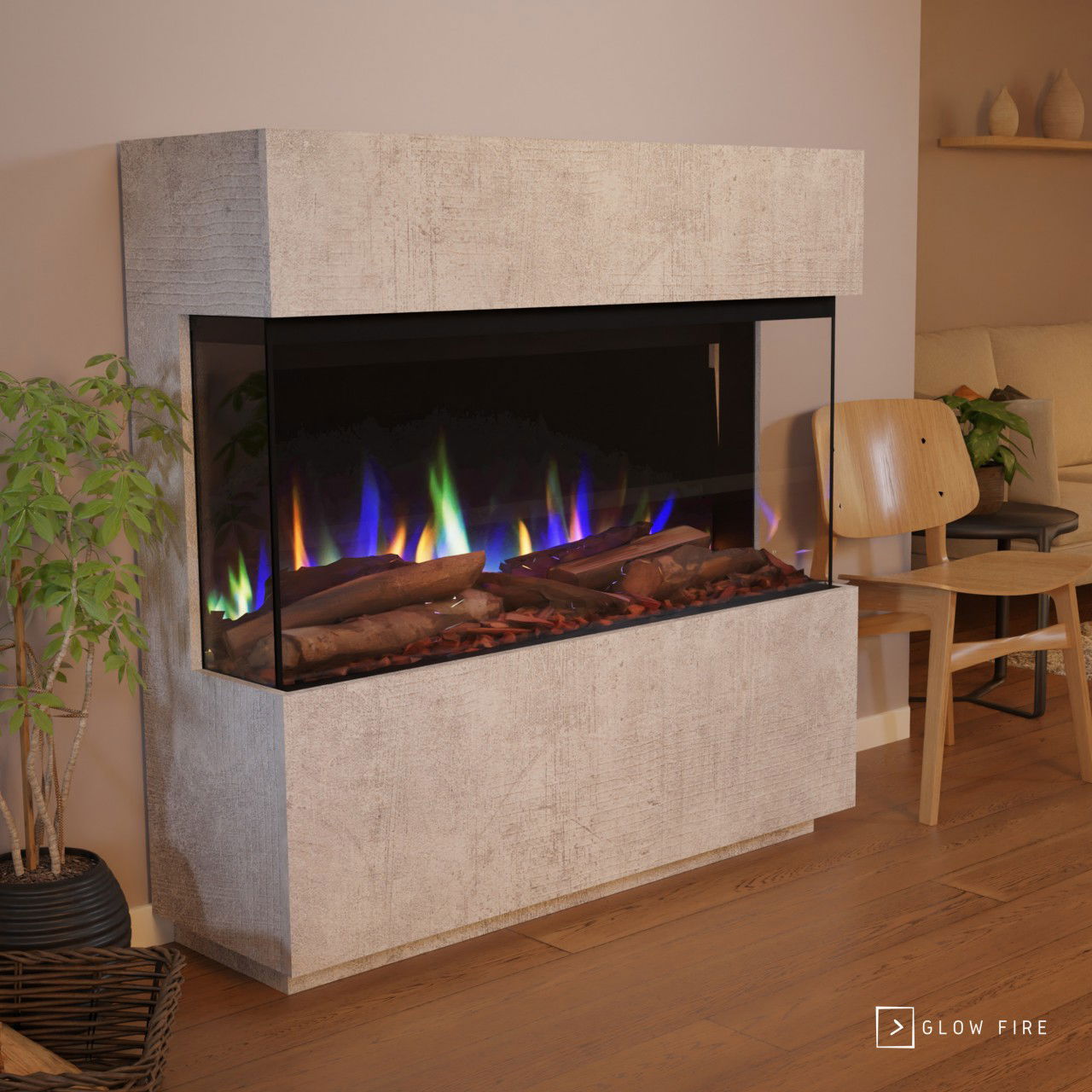 Glow Fire PR15 Beton Elektrokamin