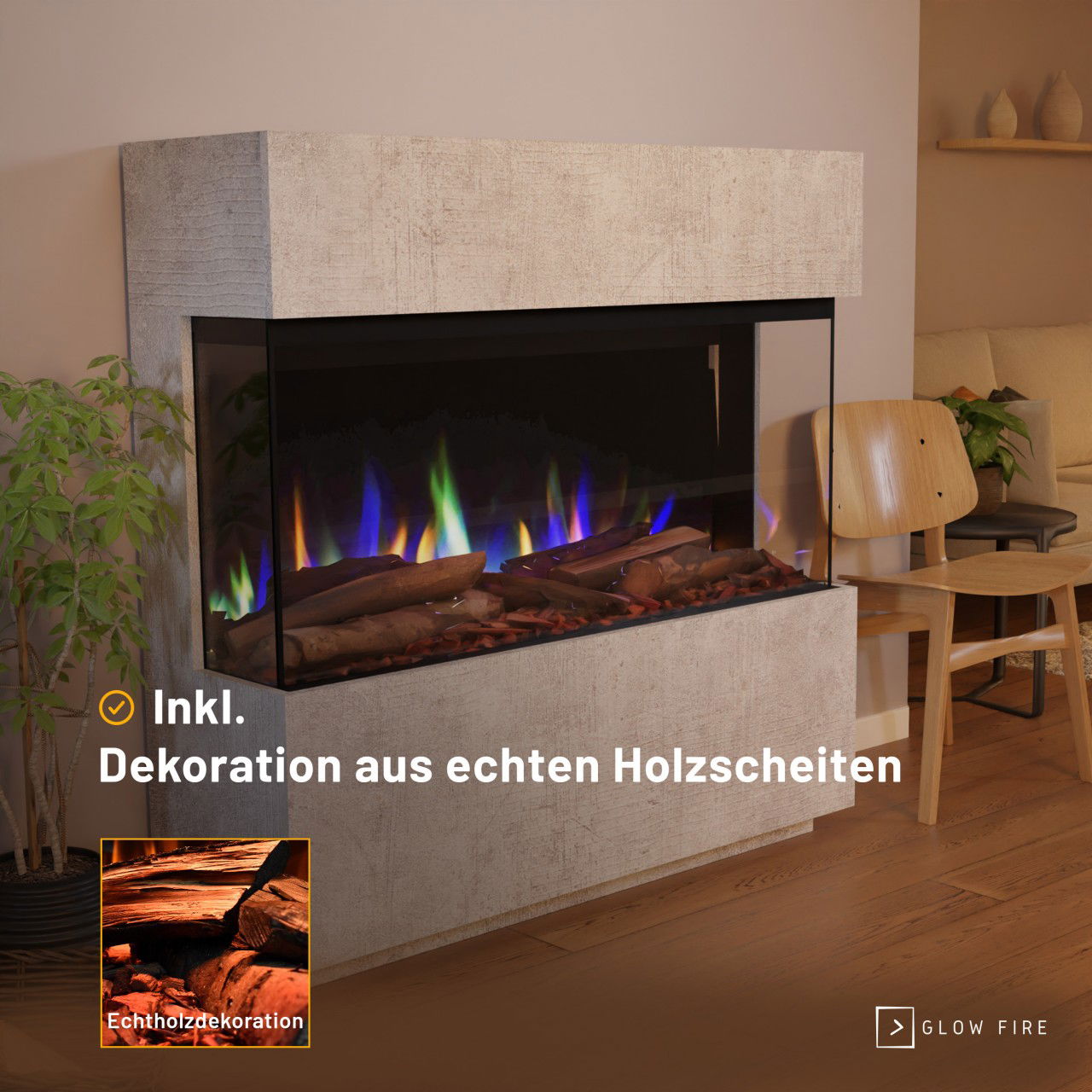 Glow Fire PR15 Beton Elektrokamin