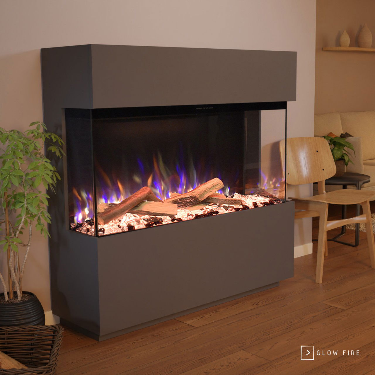 Glow Fire PR15 Grau Elektrokamin