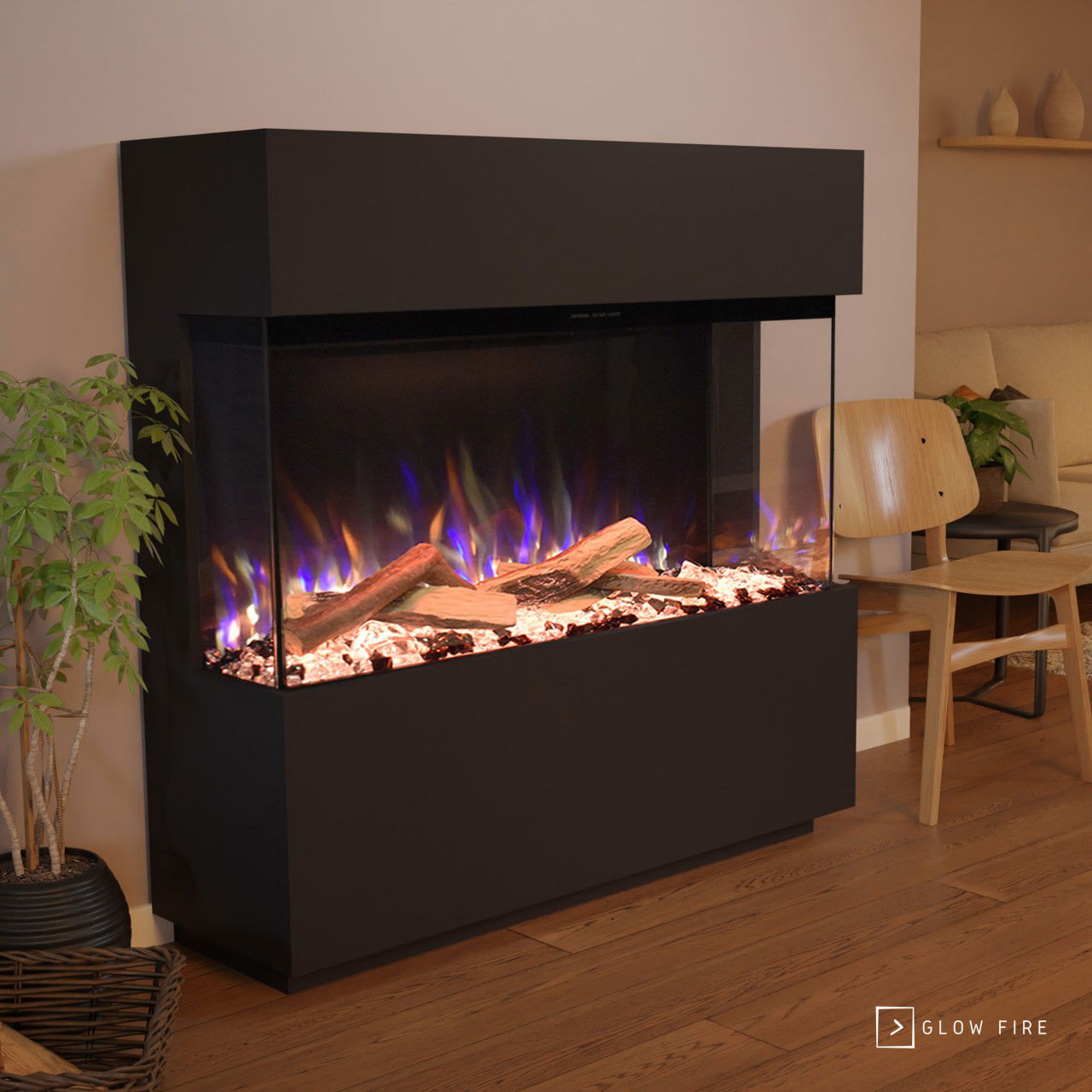 Glow Fire PR15 Schwarz Elektrokamin