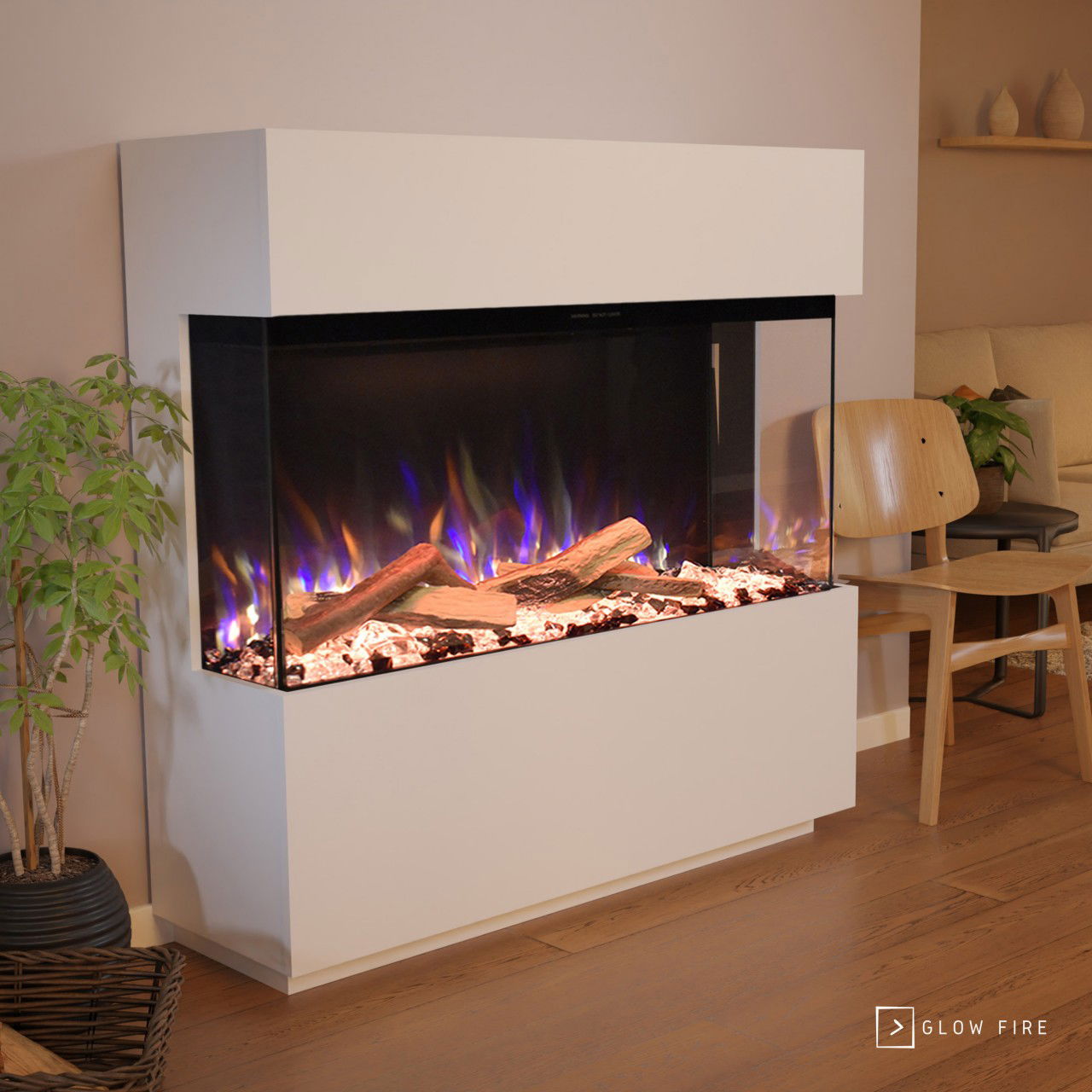 Glow Fire PR16 Weiss Elektrokamin