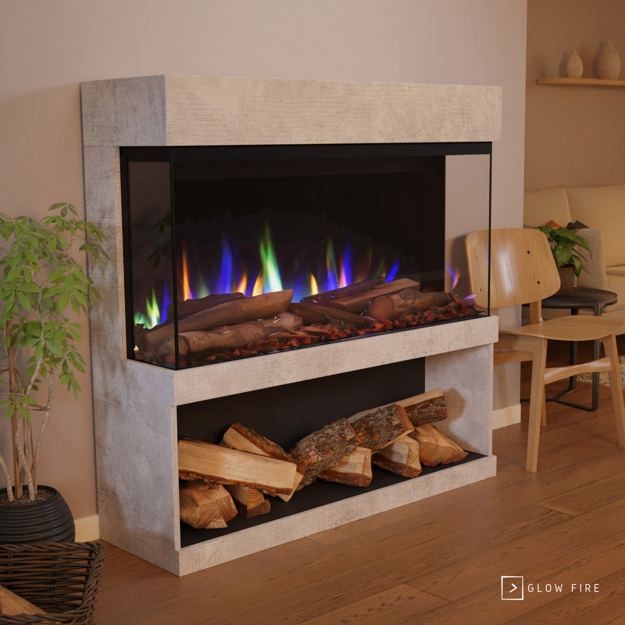 Glow Fire PR17 Beton Elektrokamin