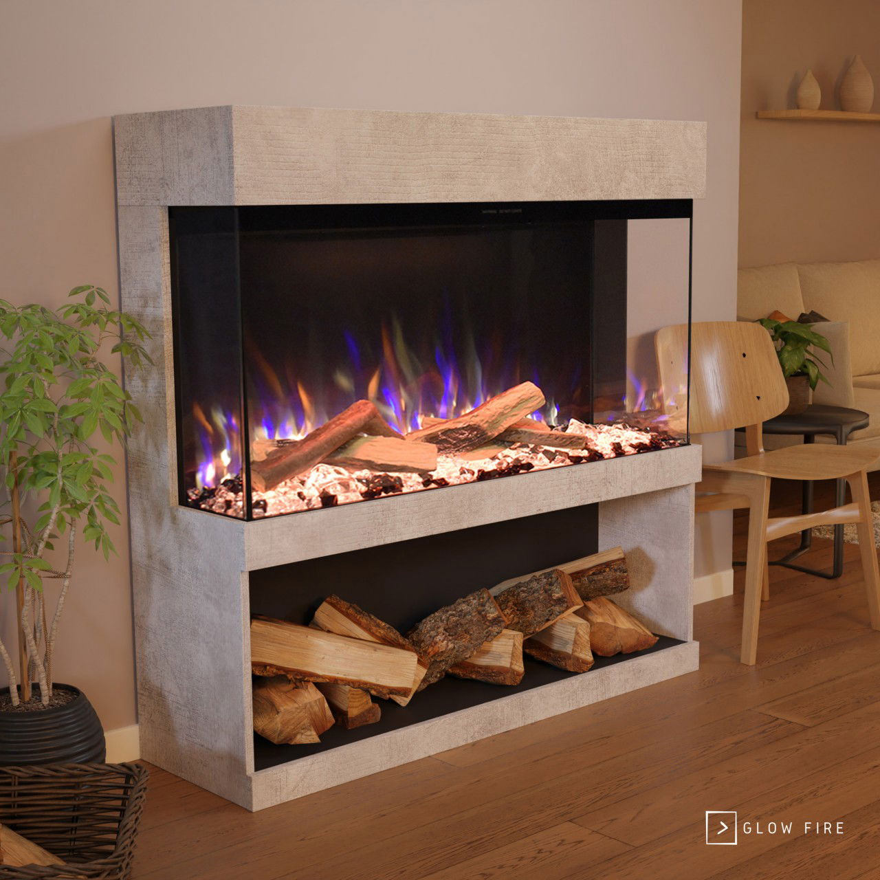 Glow Fire PR17 Beton Elektrokamin