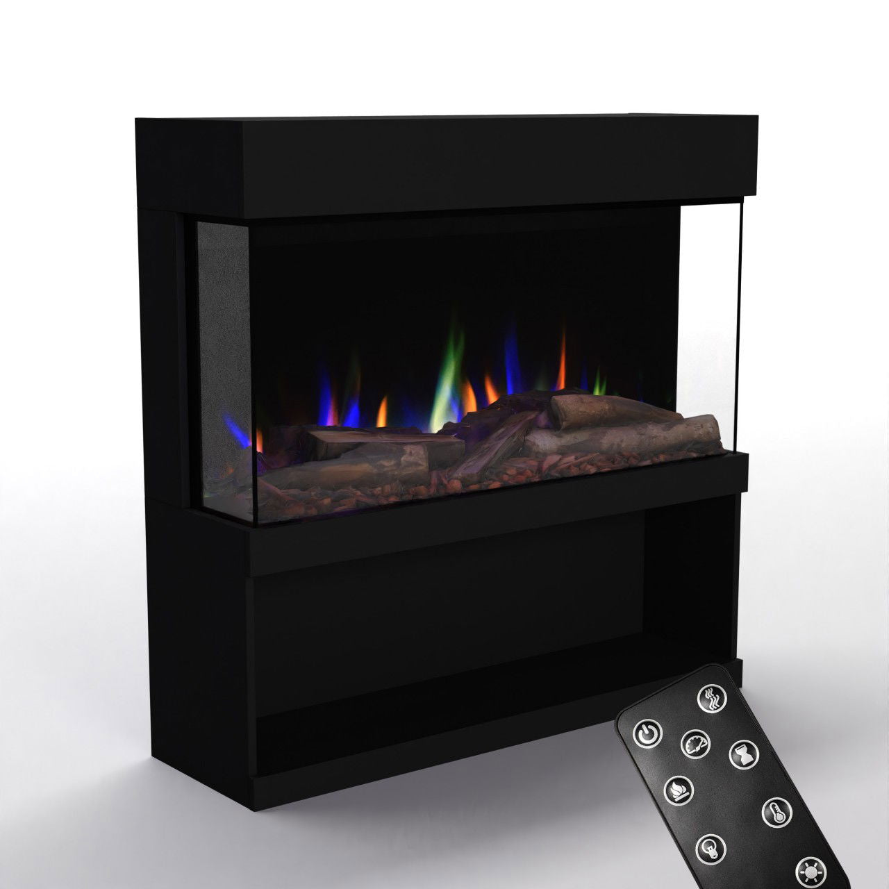 Glow Fire PR17 Schwarz Elektrokamin