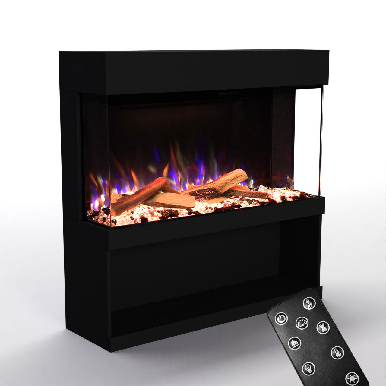 Glow Fire PR17 Schwarz Elektrokamin