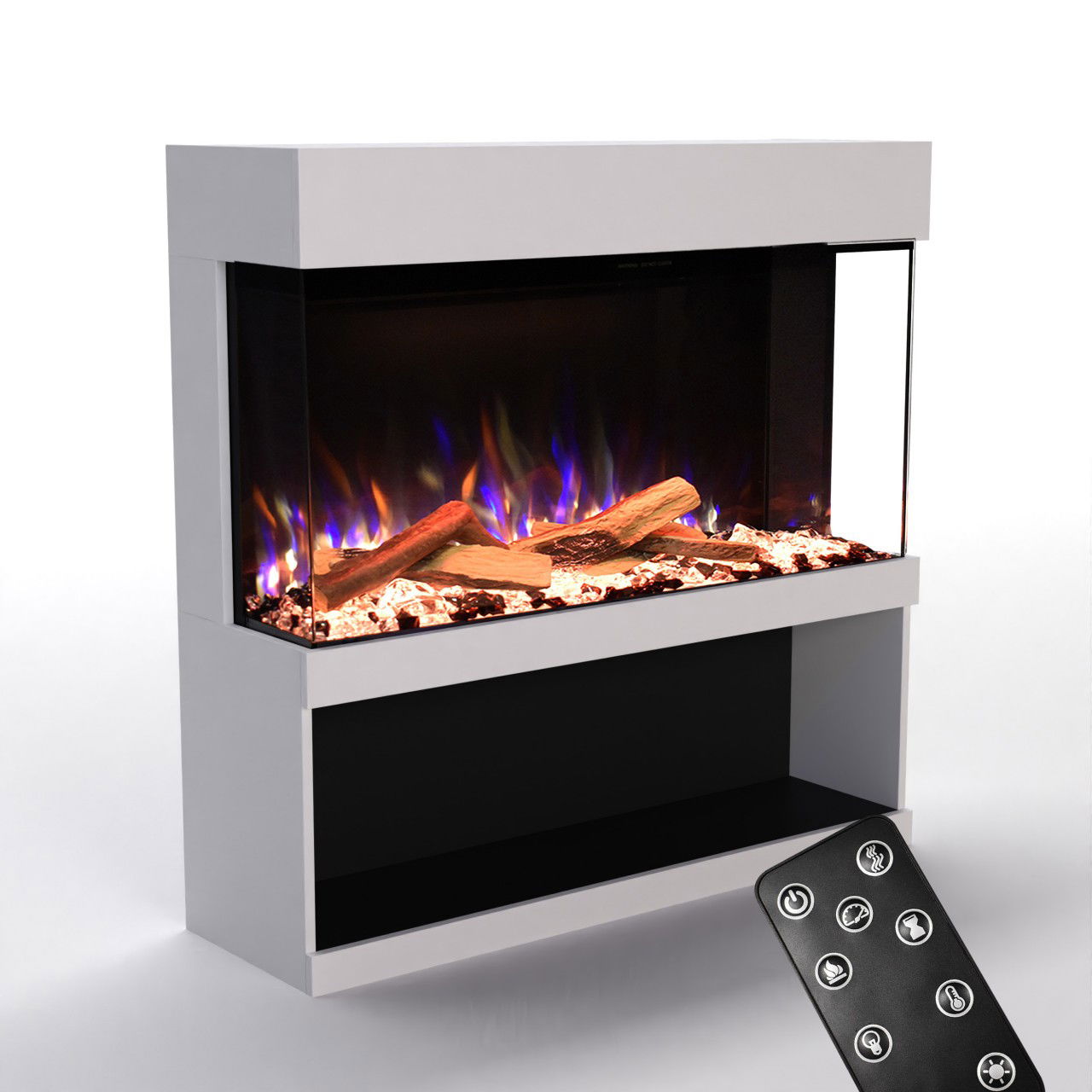 Glow Fire PR17 Weiss Elektrokamin
