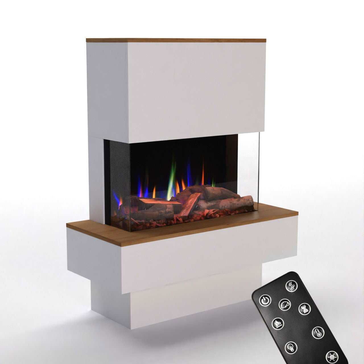 Glow Fire PR18 Weiss Elektrokamin