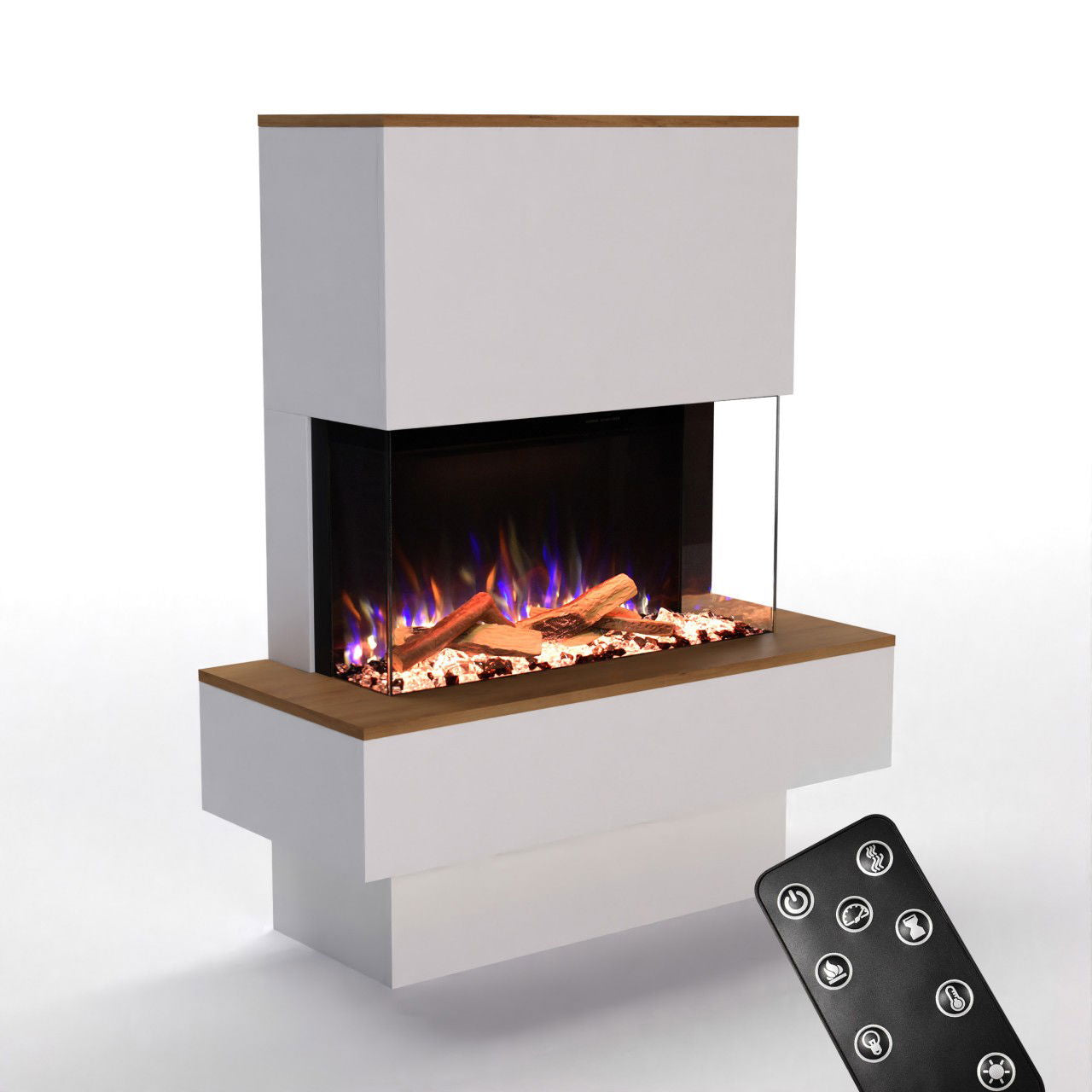 Glow Fire PR18 Weiss Elektrokamin