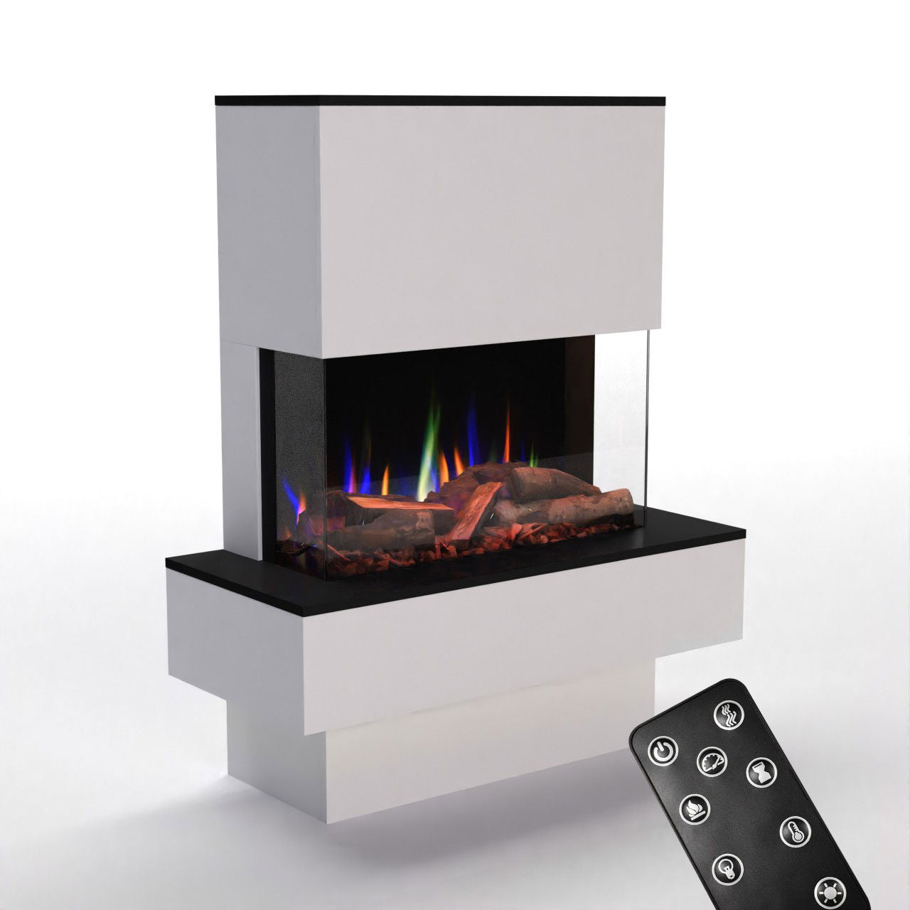 Glow Fire PR18 Weiss Elektrokamin