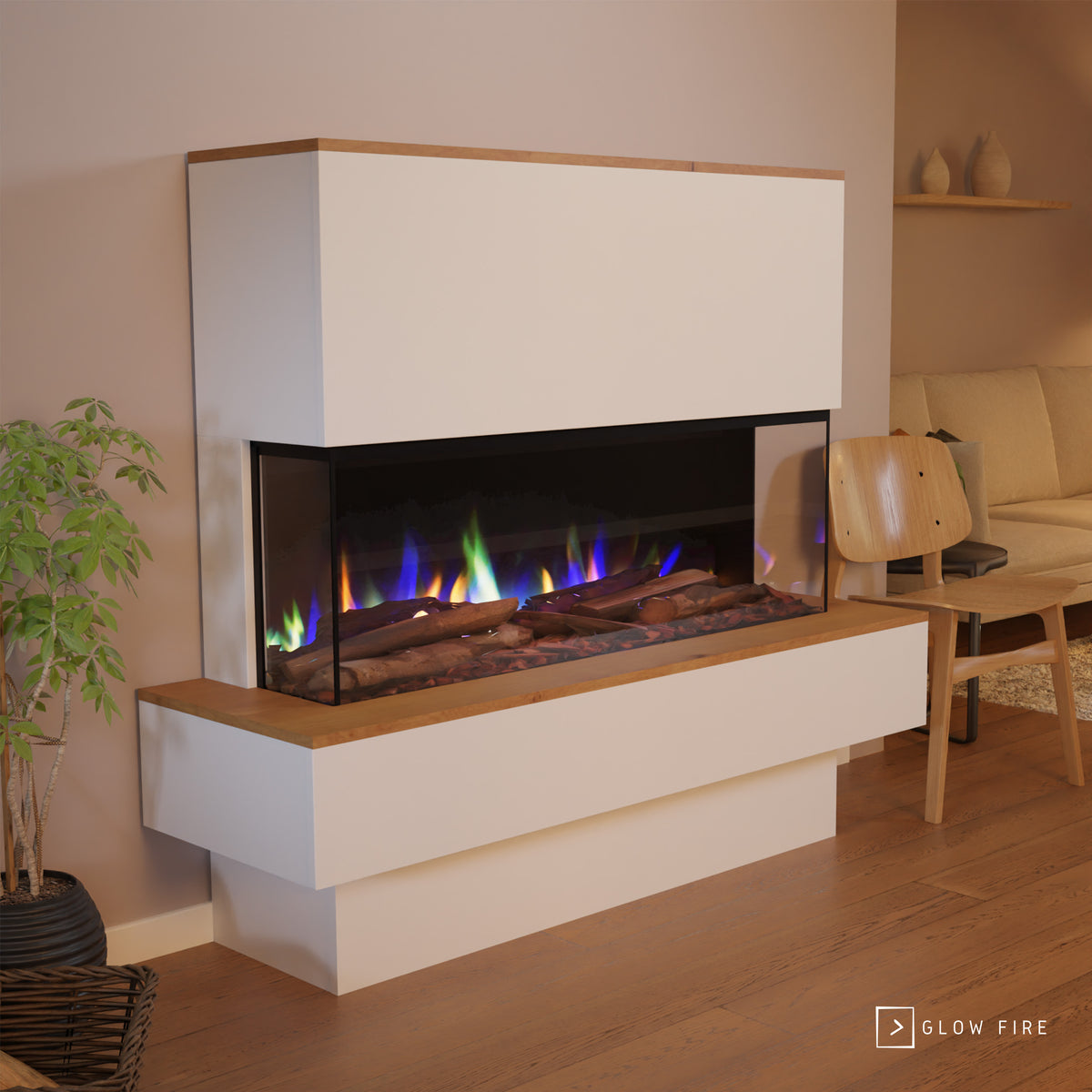Glow Fire PR19 Camino elettrico E-Motion 3D