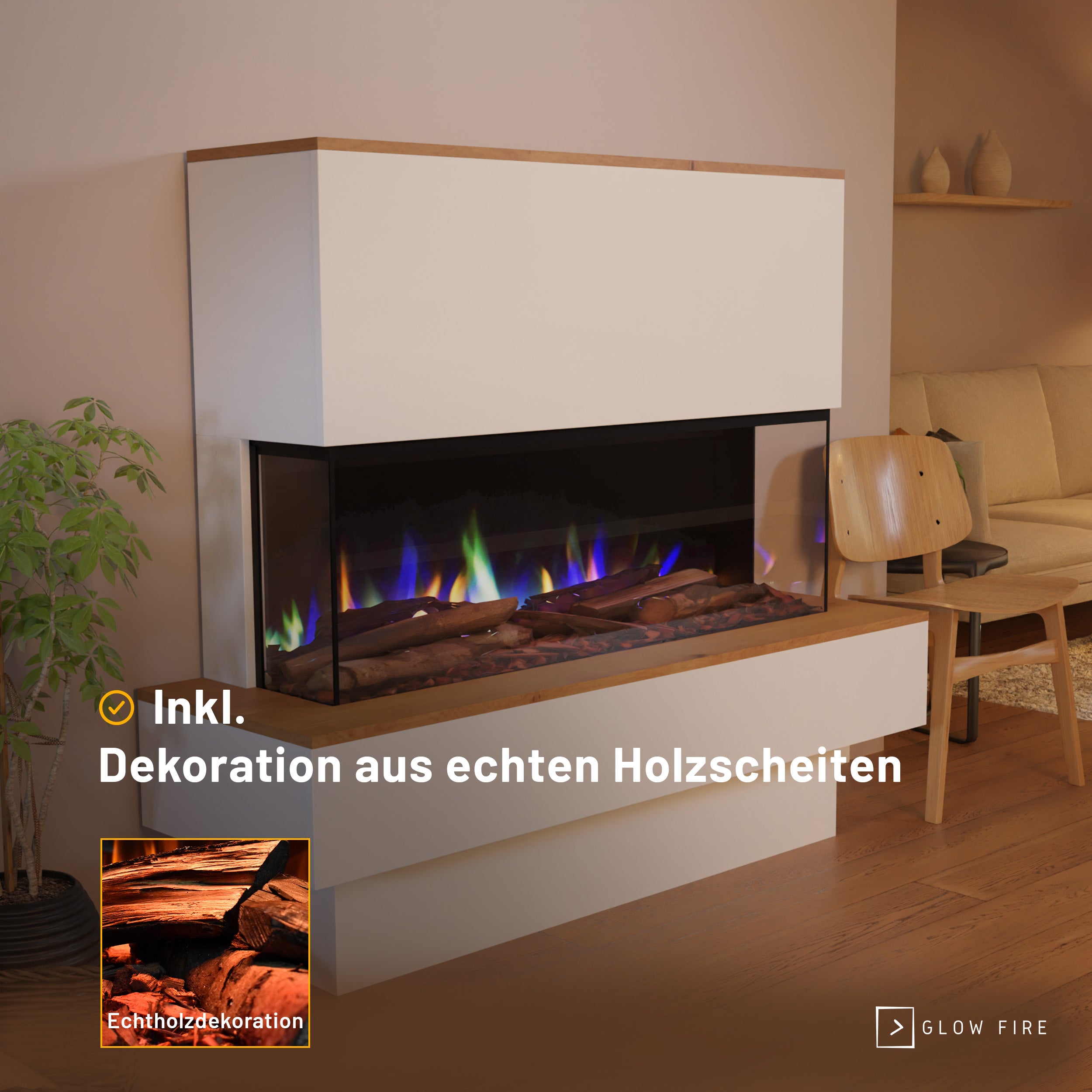 Glow Fire PR19 Elektrokamin E-Motion 3D
