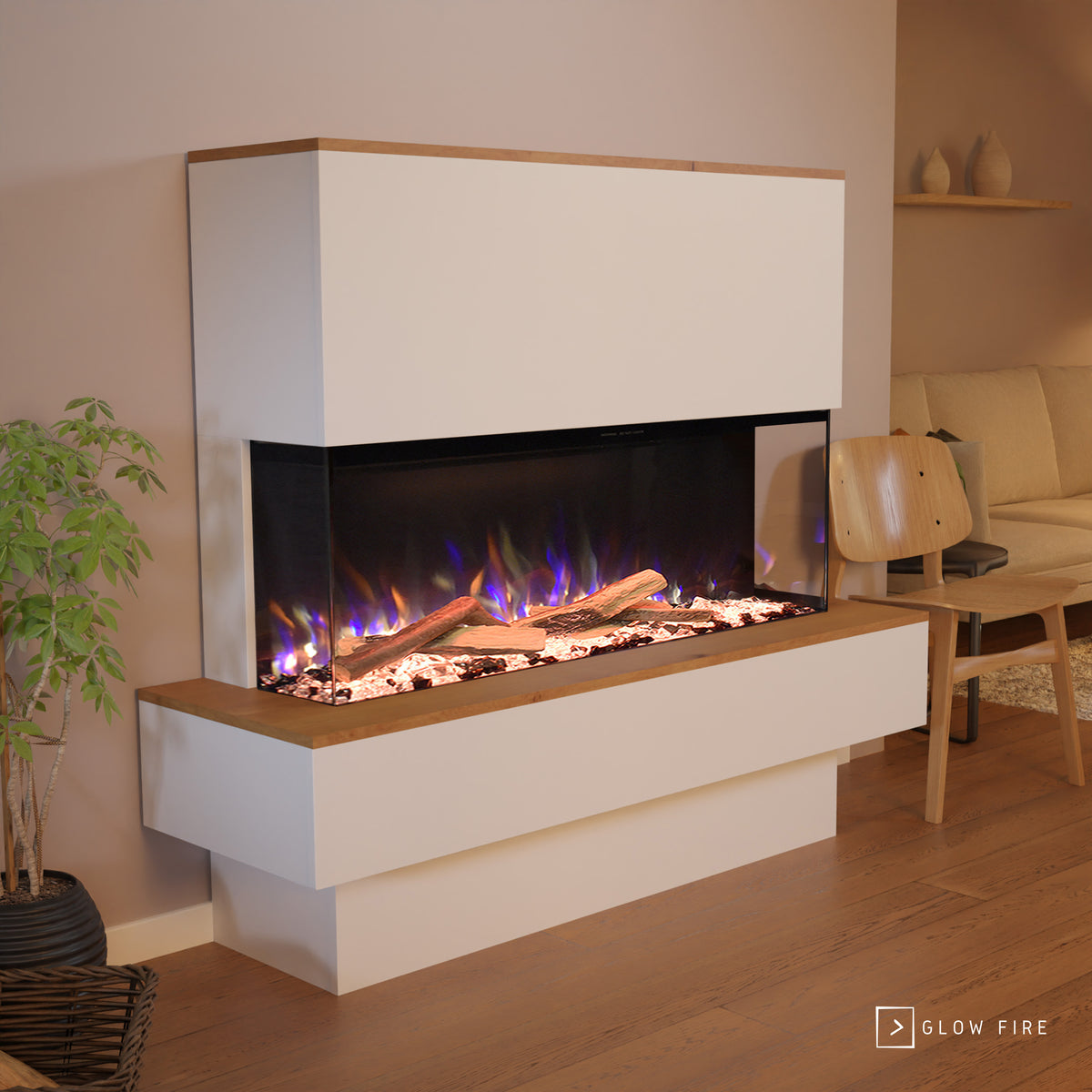 Glow Fire PR19 Camino elettrico E-Motion 3D