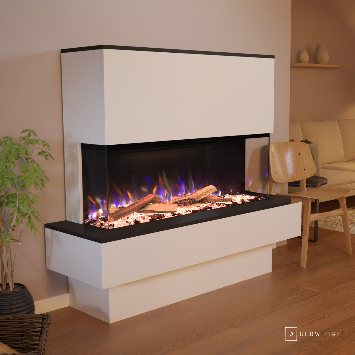 Glow Fire PR19 Camino elettrico E-Motion 3D