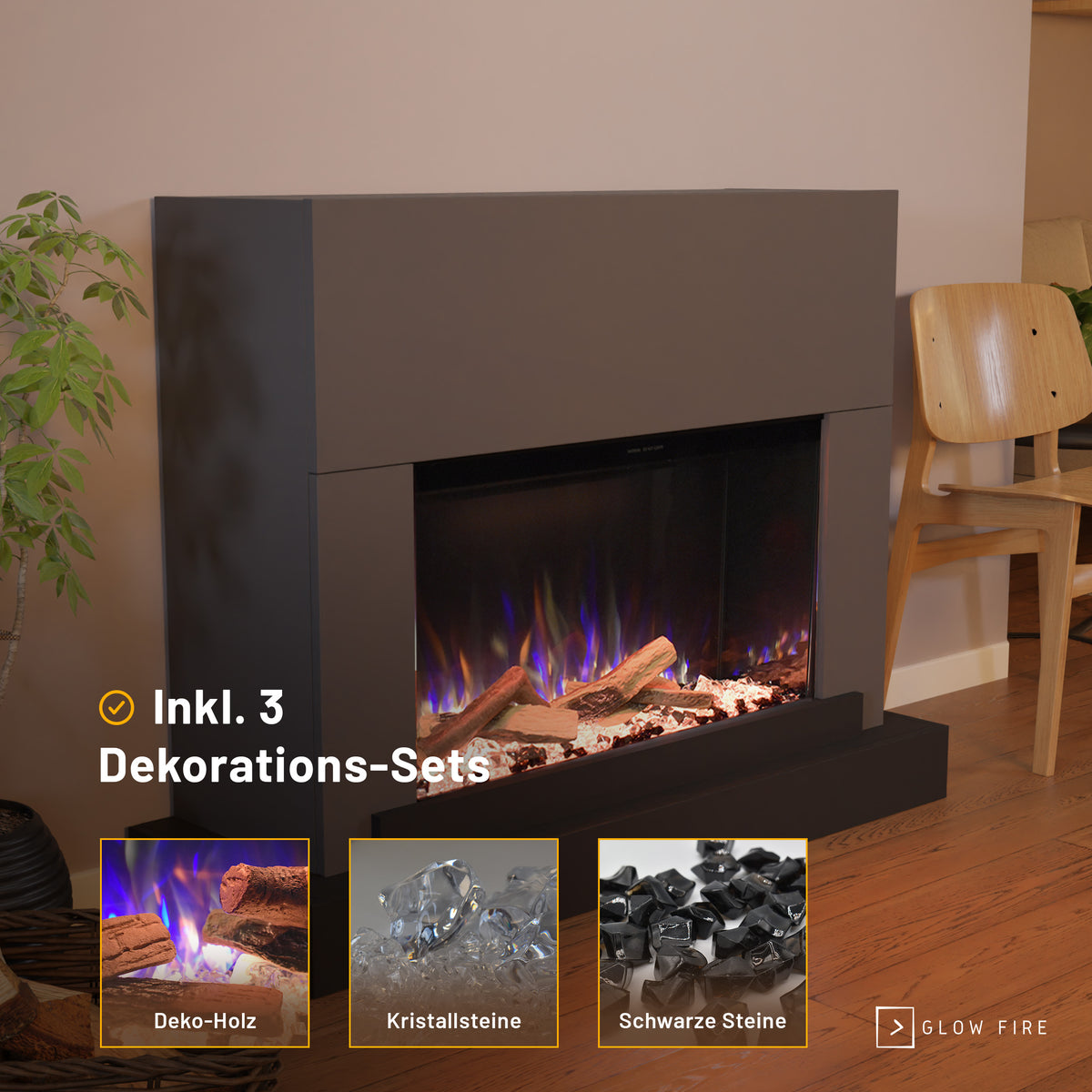 Cheminée électrique Glow Fire PR4 E-Motion 3D