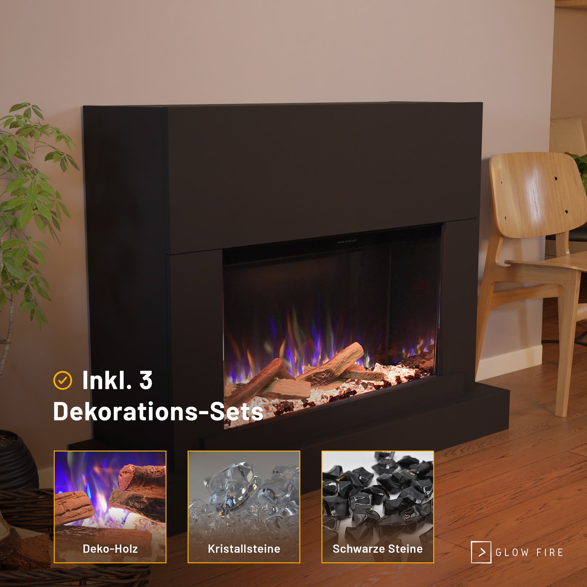 Cheminée électrique Glow Fire PR4 E-Motion 3D