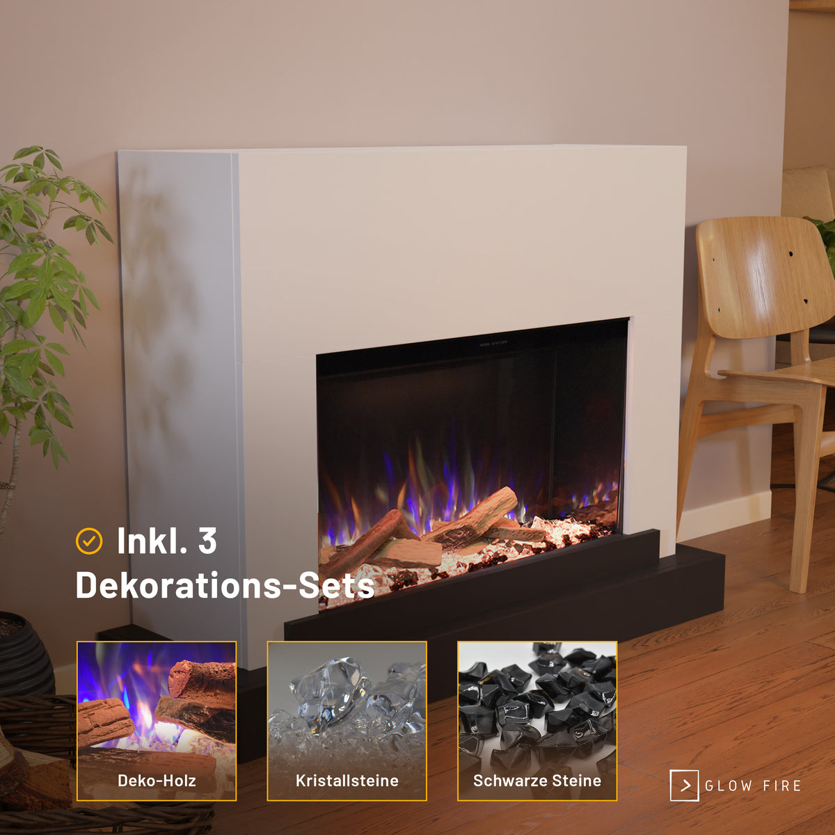 Cheminée électrique Glow Fire PR4 E-Motion 3D