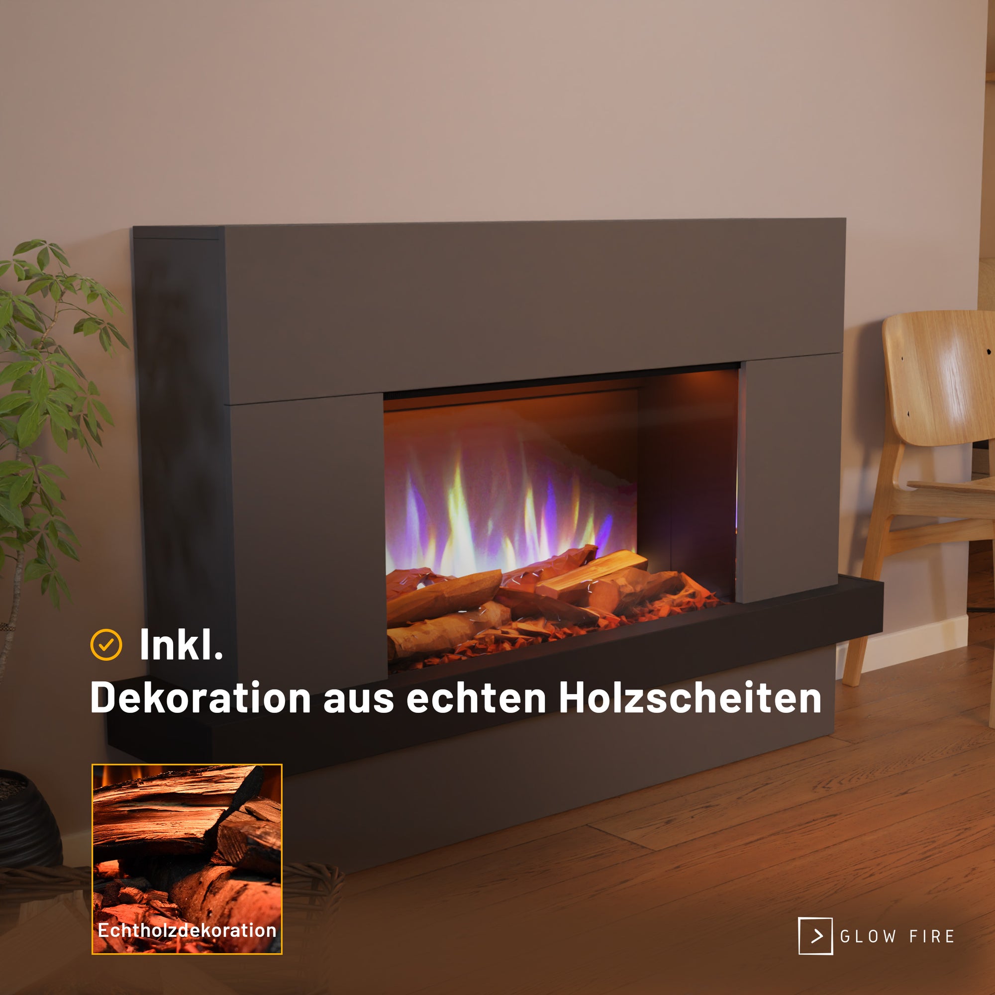 Glow Fire PR9 Elektrokamin E-Motion 3D