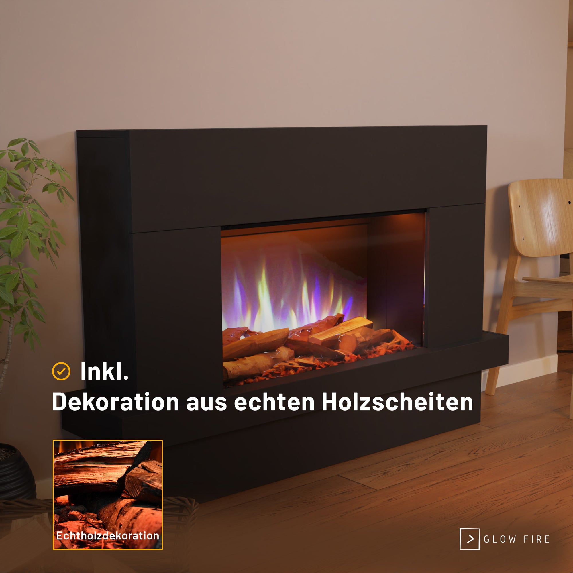 Glow Fire PR9 Elektrokamin E-Motion 3D