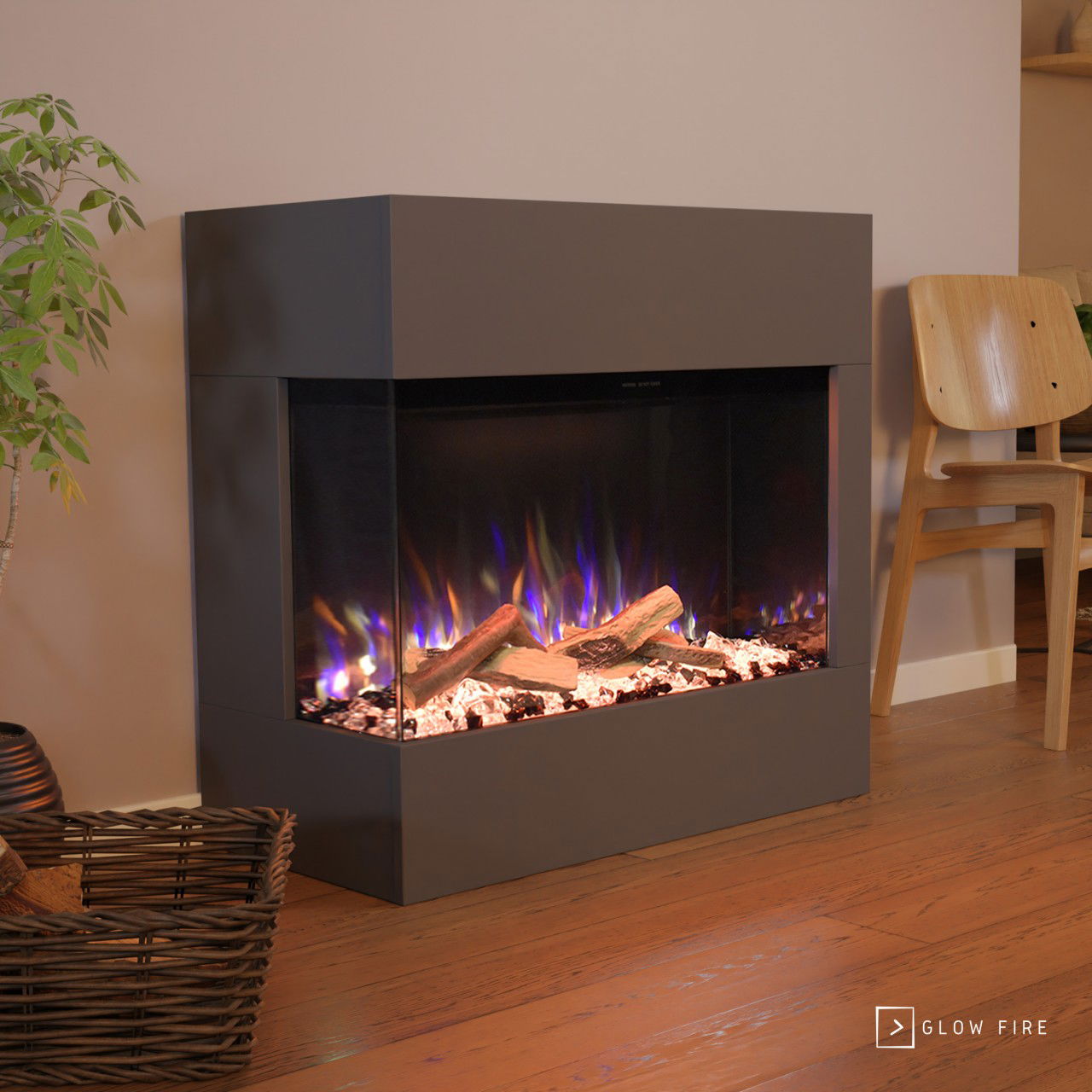 Glow Fire Portia Mini Grau Elektrokamin