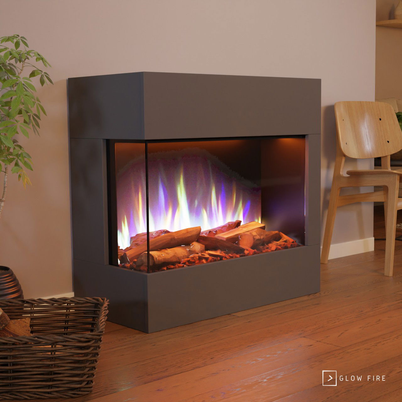 Glow Fire Portia Mini Grau Elektrokamin