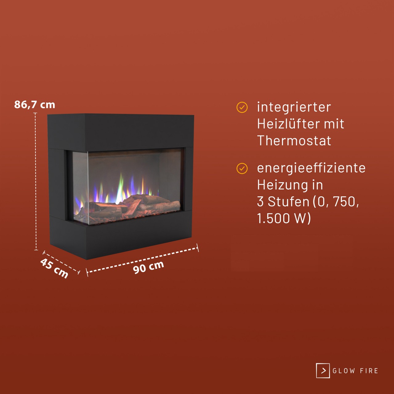 Glow Fire Portia Mini Elektrokamin