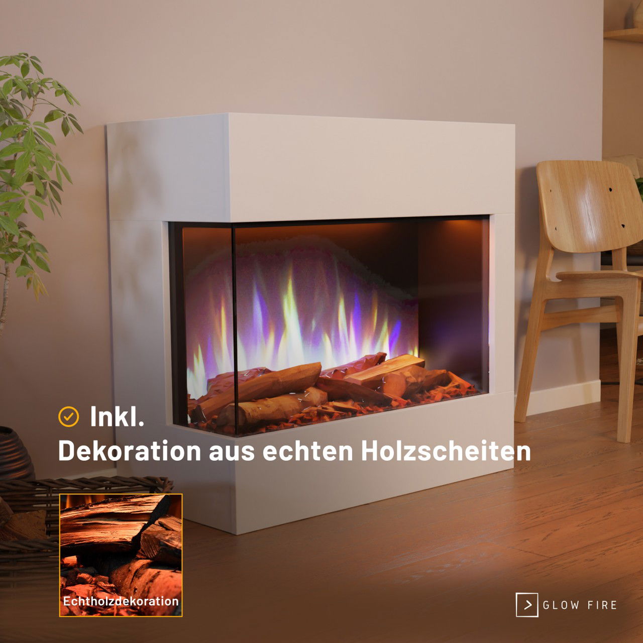 Glow Fire Portia Mini Weiß Elektrokamin