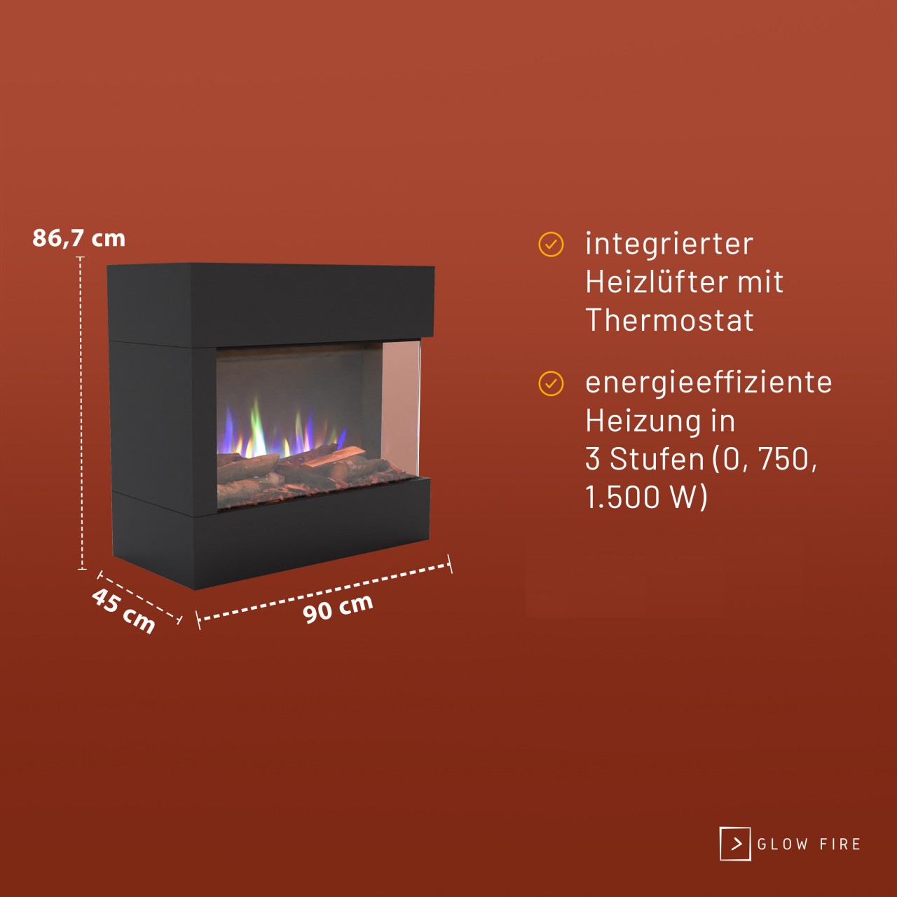 Glow Fire Portia Mini Elektrokamin