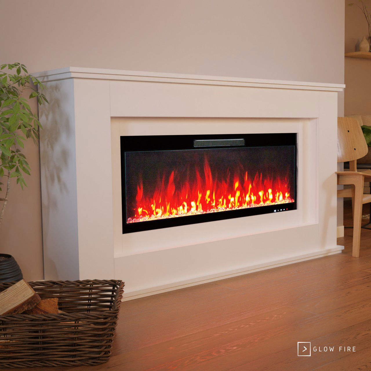 Glow Fire Rhea Weiß Elektrokamin