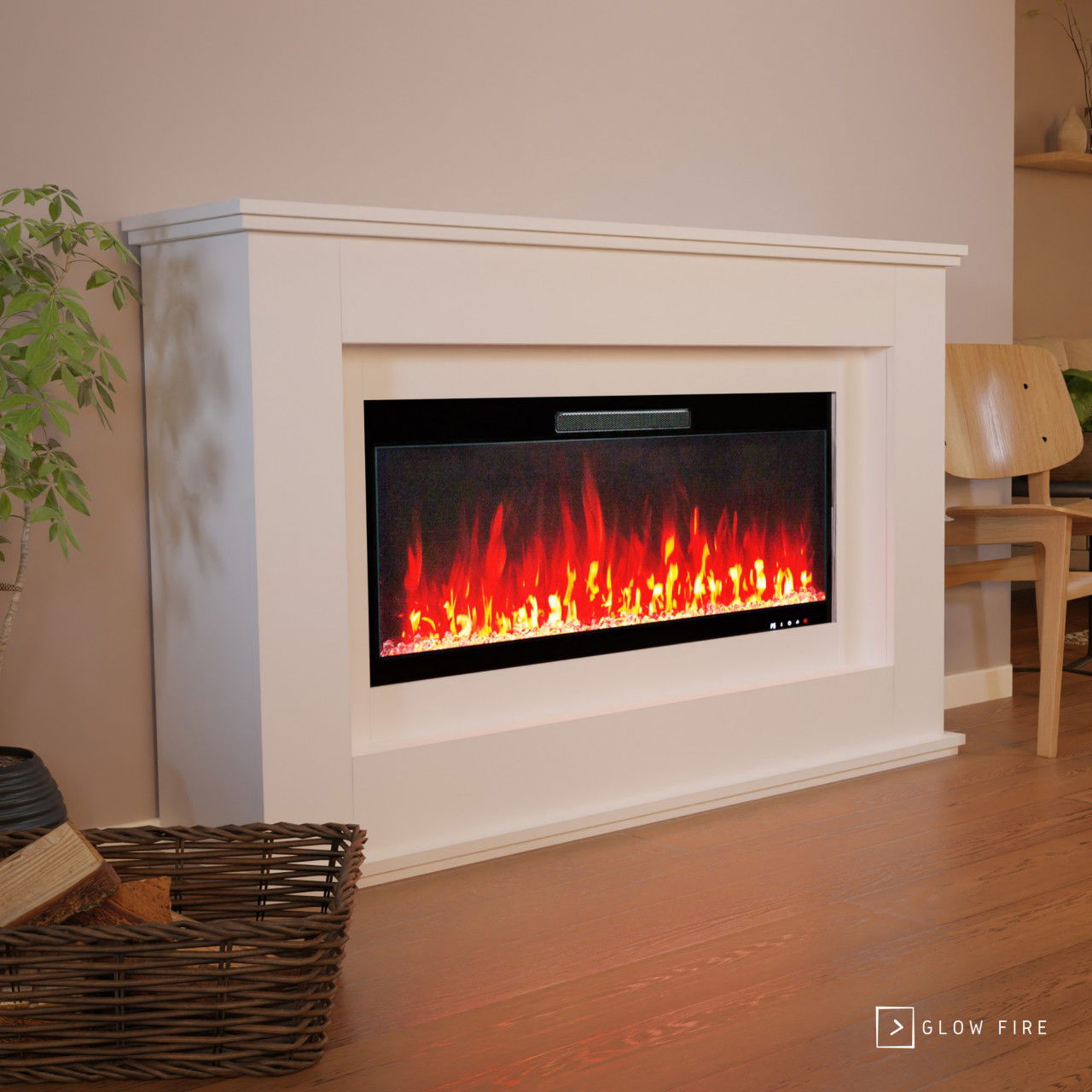 Glow Fire Rhea Weiß Elektrokamin