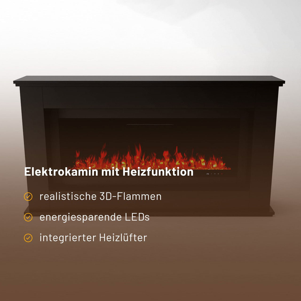 Glow Fire Rhea Schwarz Elektrokamin