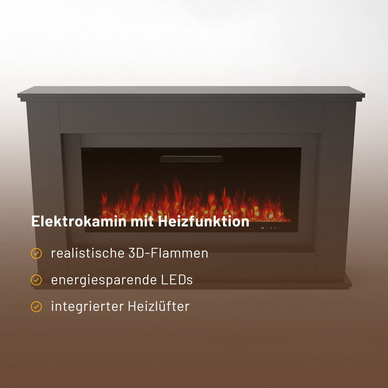 Glow Fire Rhea Grau Elektrokamin