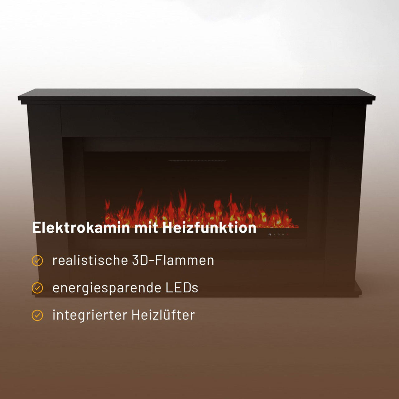 Glow Fire Rhea Schwarz Elektrokamin