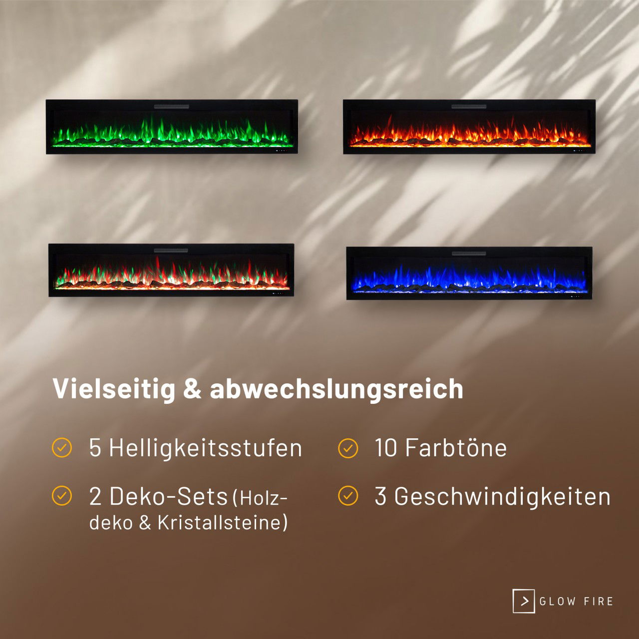 Glow Fire Rhea Weiß Elektrokamin