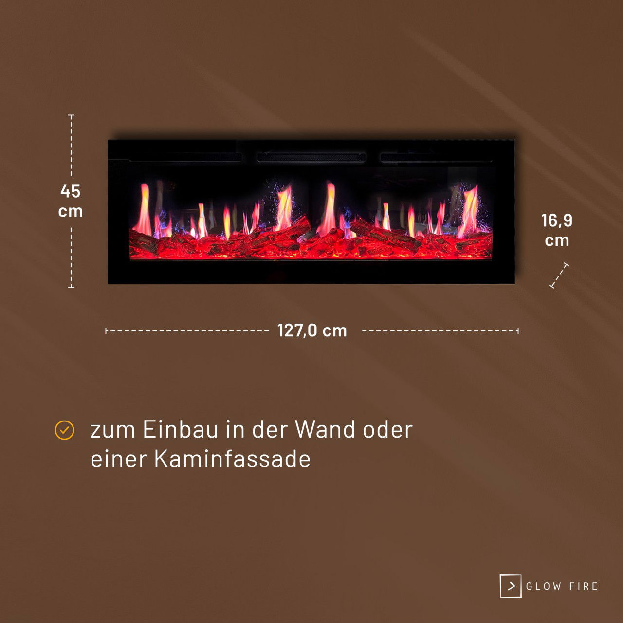 Glow Fire SCM Schwarz Elektrokamin