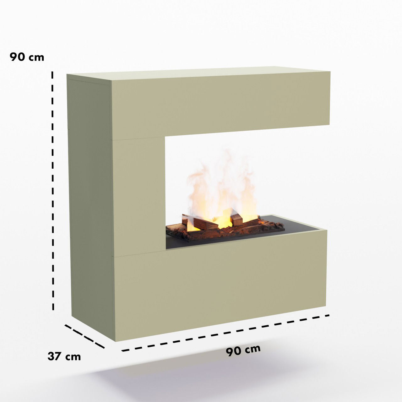 Glow Fire Schiller Wall Multicolor Elektrokamin mit Wasserdampf