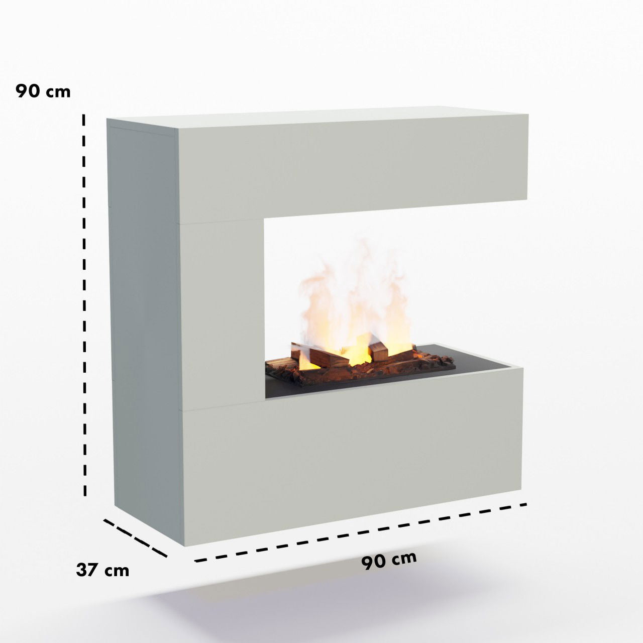 Glow Fire Schiller Wall Multicolor Elektrokamin mit Wasserdampf