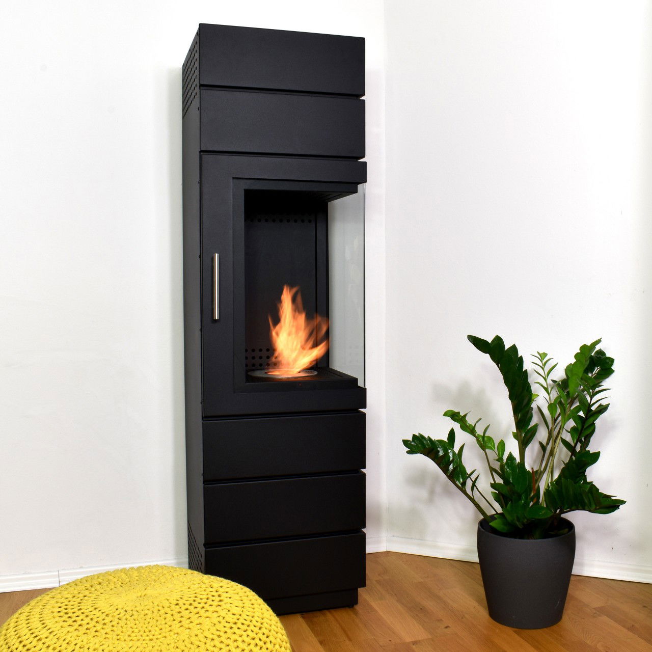 Glow Fire Mora Ethanol Kamin Schwarz