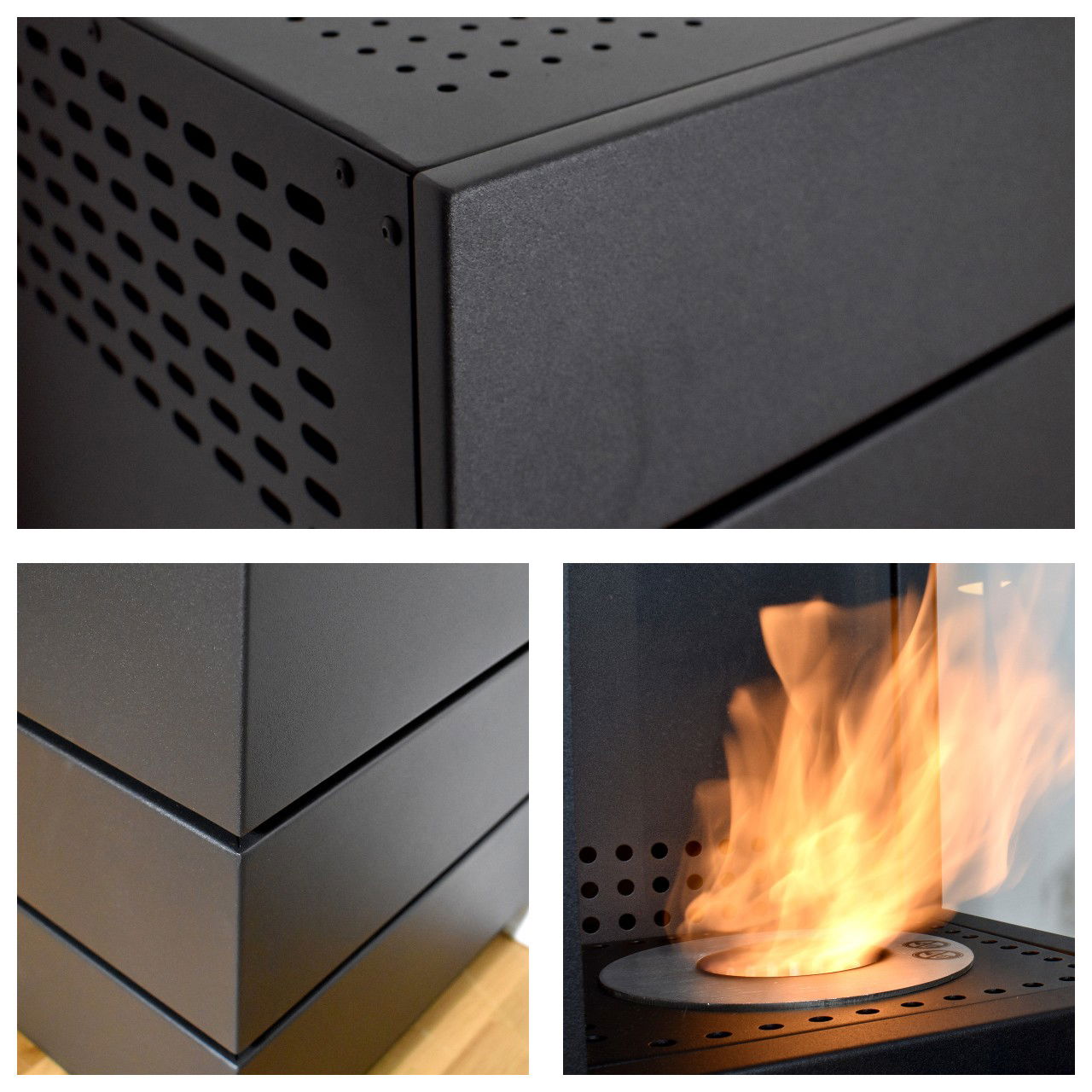 Glow Fire Mora Ethanol Kamin Schwarz