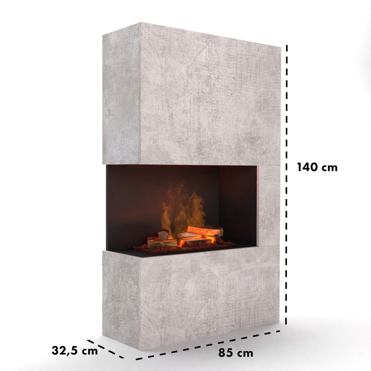 Glow Fire Tucholsky Right Corner Weiß Elektrokamin mit Wasserdampf