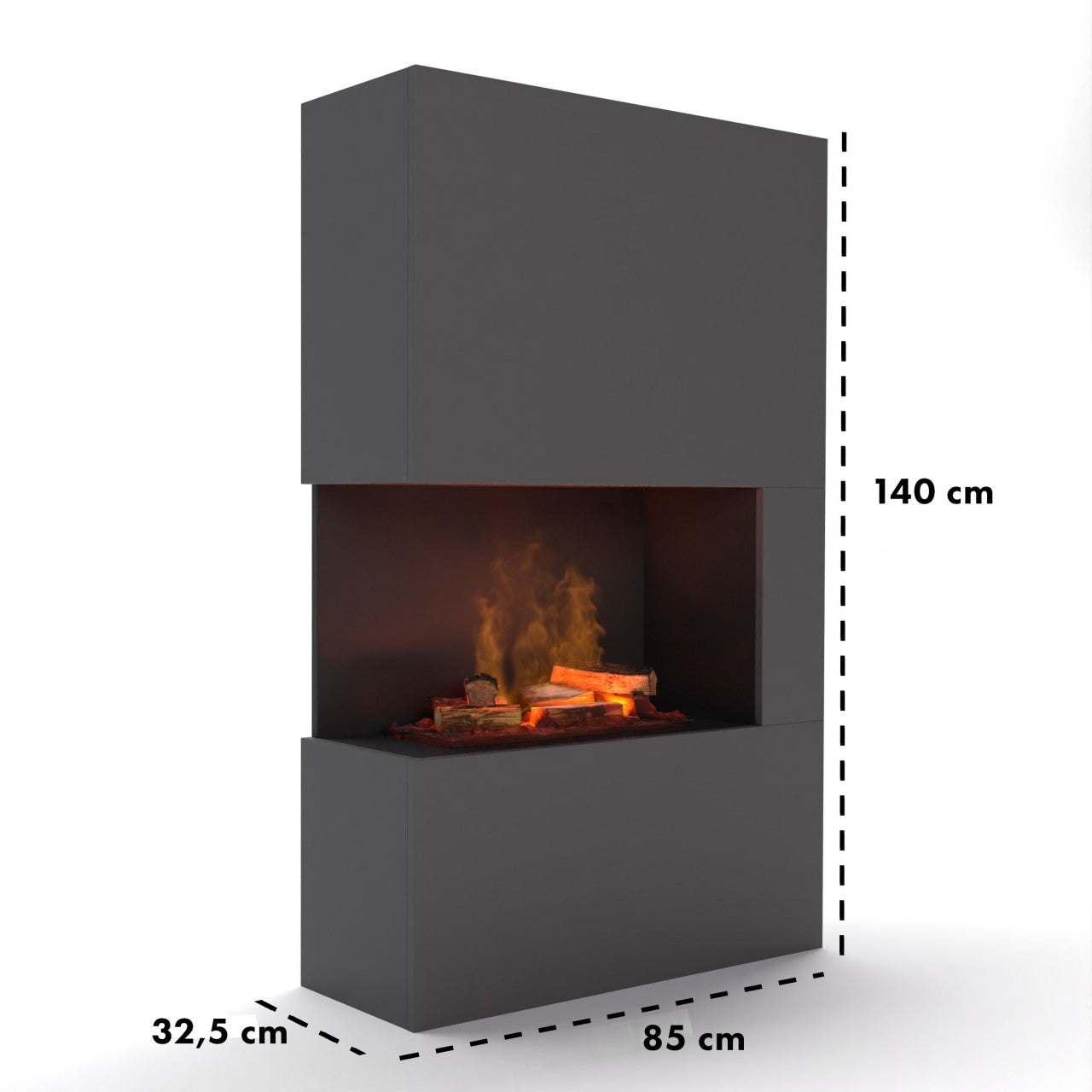 Glow Fire Tucholsky Right Corner Weiß Elektrokamin mit Wasserdampf