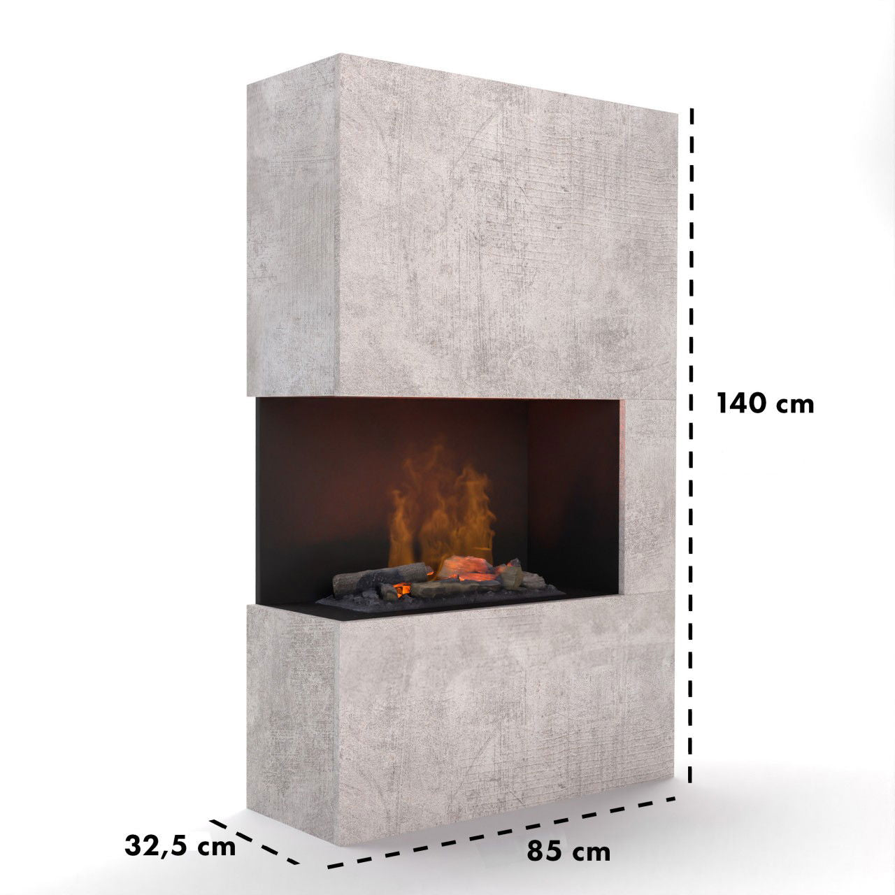 Glow Fire Tucholsky Right Corner Weiß Elektrokamin mit Wasserdampf