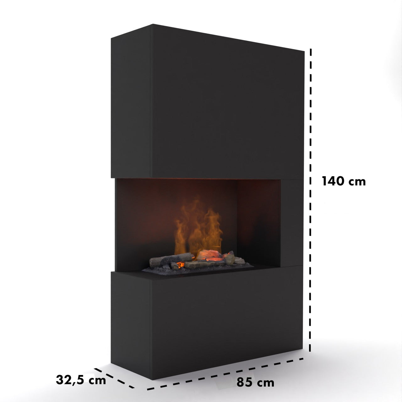 Glow Fire Tucholsky Right Corner Weiß Elektrokamin mit Wasserdampf