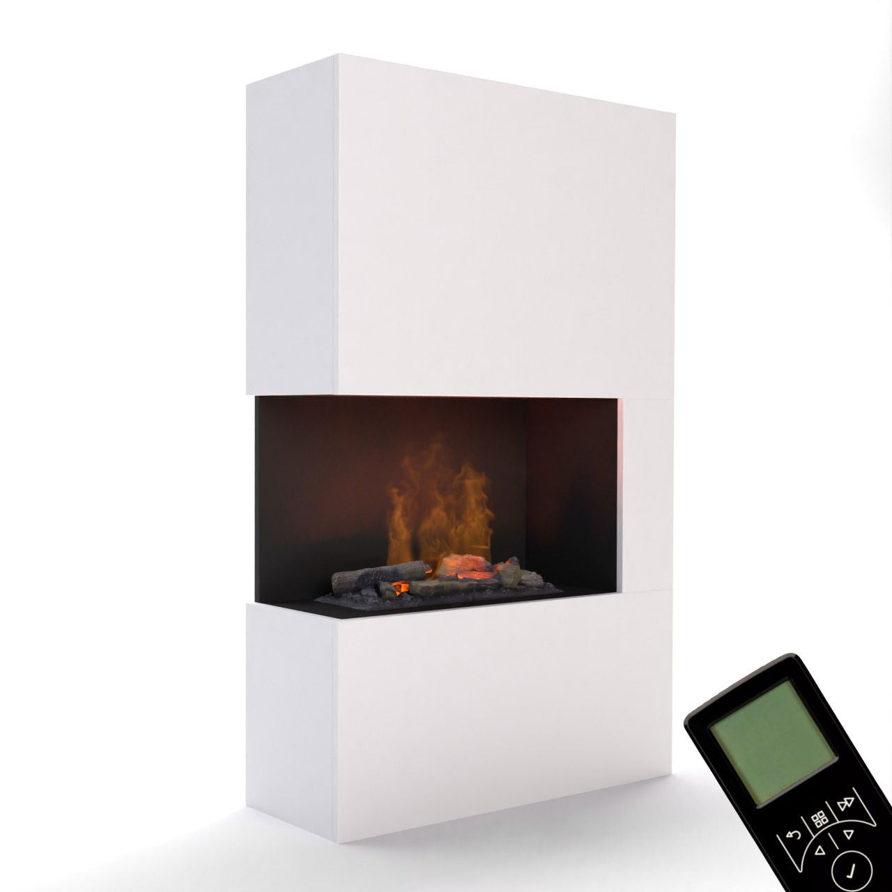 Glow Fire Tucholsky Right Corner Weiß Elektrokamin mit Wasserdampf